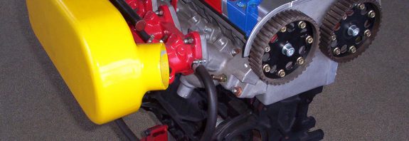 Motorblock lackiert im Kreis Design